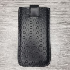 Omega leather logo stamped phone/card case